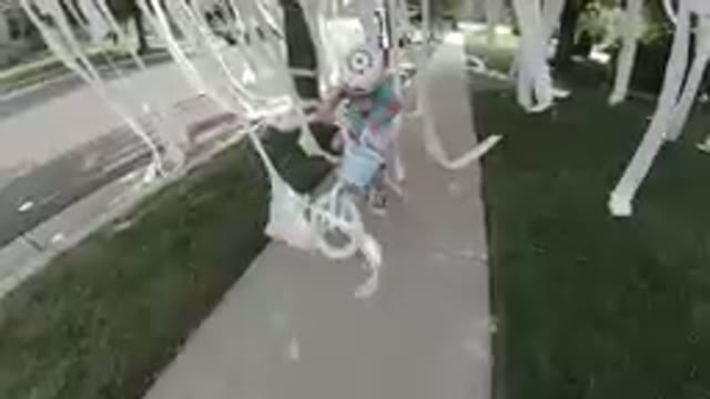 Little Girl Prepares to Bike