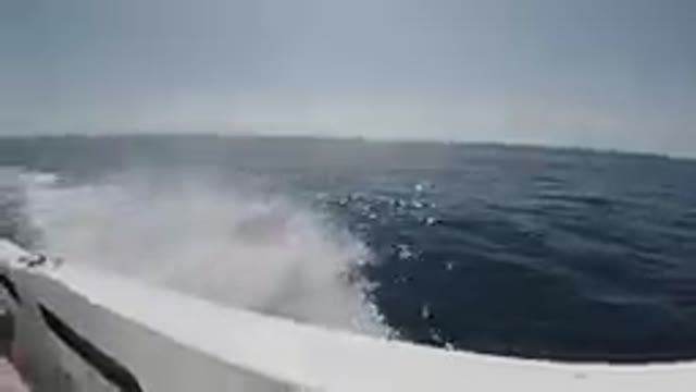 View Of A Boat's Wake From The Back Of The Boat