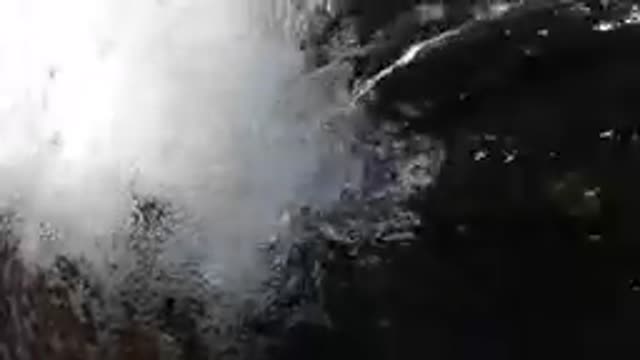 COLORADO UNITED STATES-2019: Close-Up Aerial View Of Waterfall Splash
