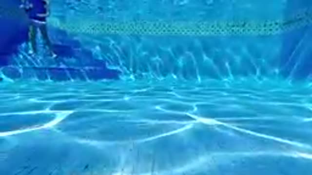 CABO BAJA CALIFORNIA SUR MEXICO-2019: Underwater View of Swimming Pool Floor