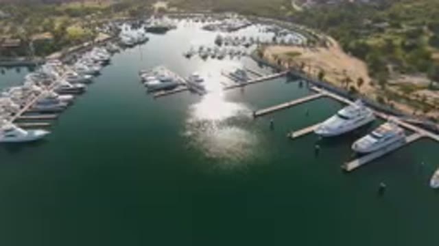 PUERTO LOS CABOS BCS MEXICO-2023: Marina With Boats Docked In The Water
