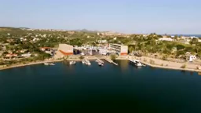 PUERTO LOS CABOS BCS MEXICO-2023: Aerial View of Ocean With Boats