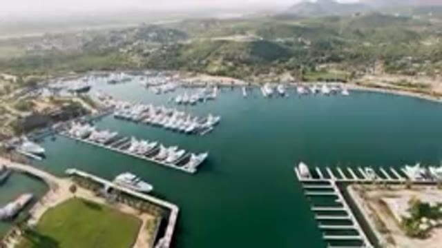 PUERTO LOS CABOS BCS MEXICO-2023: Marina With A Lot Of Boats Docked
