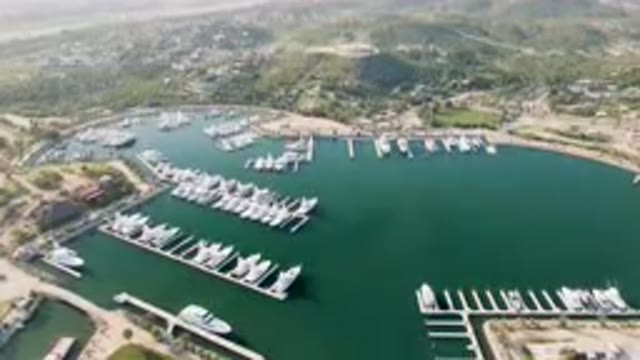 PUERTO LOS CABOS BCS MEXICO-2023: Marina With Boats Docked In The Water