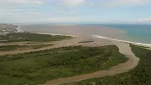 SAN JOSE DEL CABO BCS MEXICO-2023: Aerial Beach And A River Running Through It