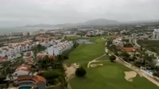 SAN JOSE DEL CABO BCS MEXICO-2023: Aerial View of Golf Course and Lake