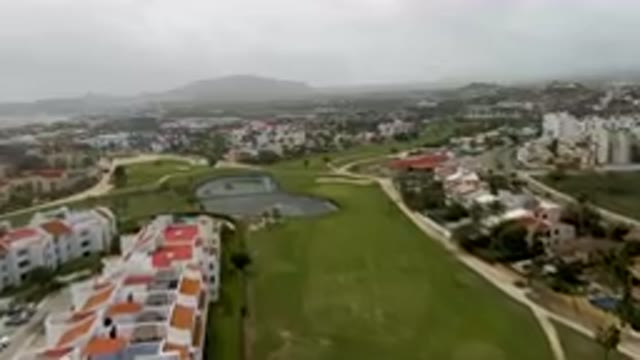 SAN JOSE DEL CABO BCS MEXICO-2023: Aerial Golf Course With A Pond And A Golf
