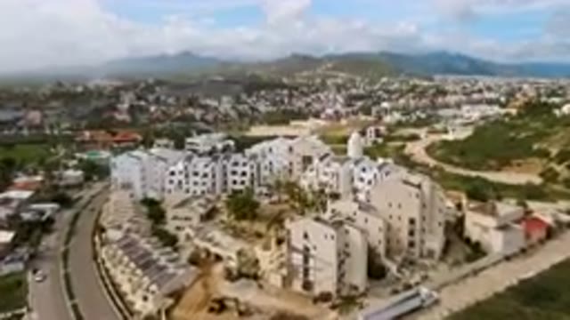 SAN JOSE DEL CABO BCS MEXICO-2023: Aerial City With A Lot Of White Buildings