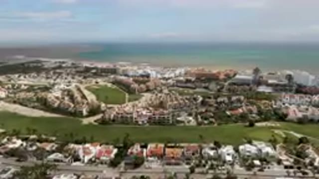 SAN JOSE DEL CABO BCS MEXICO-2023: Aerial Golf Course And Resort With A Beach In