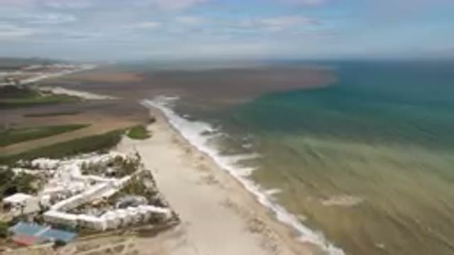 SAN JOSE DEL CABO BCS MEXICO-2023: Aerial Beach And Ocean With A Hotel And Resort