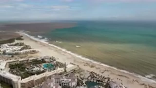 SAN JOSE DEL CABO BCS MEXICO-2023: Aerial Shot Of A Beach With A Hotel And A