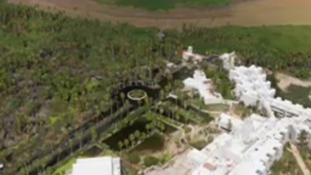 SAN JOSE DEL CABO BCS MEXICO-2023: Aerial Park With A Pond And A Bridge