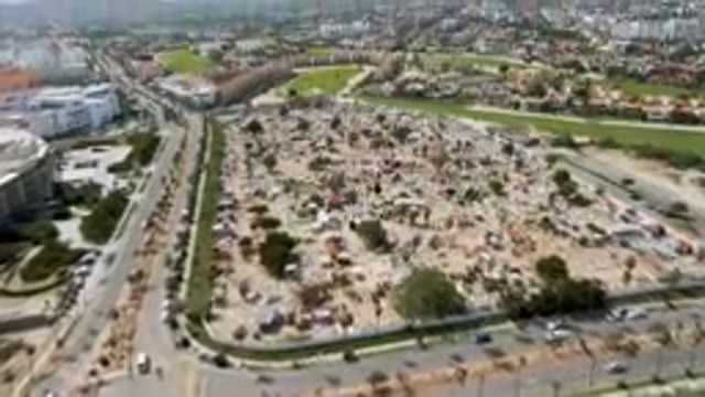 SAN JOSE DEL CABO BCS MEXICO-2023: Aerial Cemetery In A City With A Golf Course