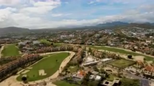 SAN JOSE DEL CABO BCS MEXICO-2023: Aerial Golf Course And A Golf Course In A