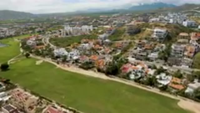 SAN JOSE DEL CABO BCS MEXICO-2023: Aerial Golf Course With Lush Fairways And Desert Surroundings