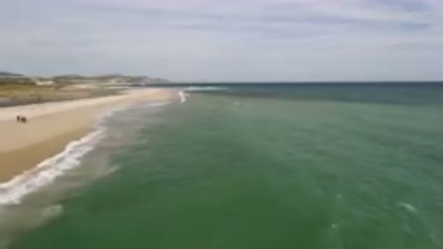 SAN JOSE DEL CABO BCS MEXICO-2023: Drone View of Ocean Waves and Beach Scenery