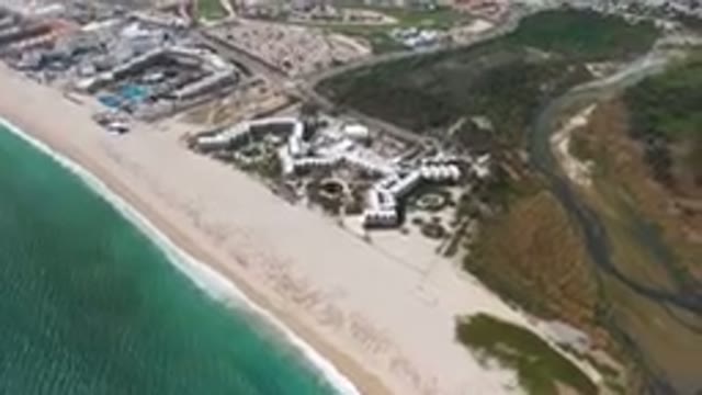 SAN JOSE DEL CABO BCS MEXICO-2023: Aerial Beach And Resort With A Lagoon
