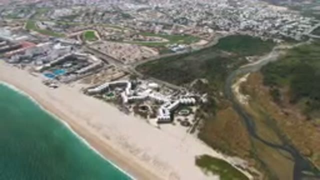 SAN JOSE DEL CABO BCS MEXICO-2023: Aerial Beach And Resort With River