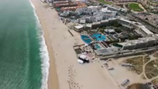 SAN JOSE DEL CABO BCS MEXICO-2023: Aerial Beach With A Hotel And A Resort
