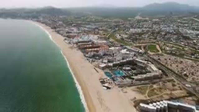 SAN JOSE DEL CABO BCS MEXICO-2023: Aerial Beach And City With A Beach In The