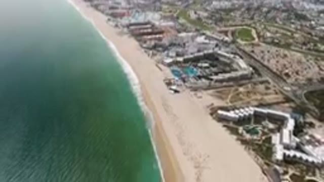 SAN JOSE DEL CABO BCS MEXICO-2023: Aerial Beach And City With A Beach In The