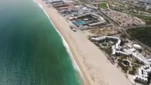 SAN JOSE DEL CABO BCS MEXICO-2023: Aerial Beach And City With A Beach In The