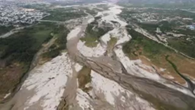 SAN JOSE DEL CABO BCS MEXICO-2023: Aerial River Running Through A Valley With A