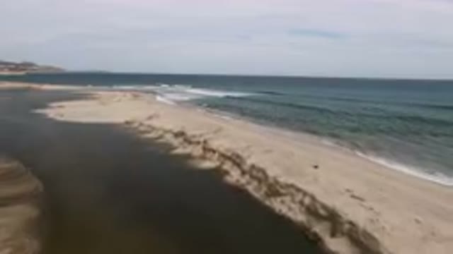SAN JOSE DEL CABO BCS MEXICO-2023: Aerial View of Beach With Body of Water