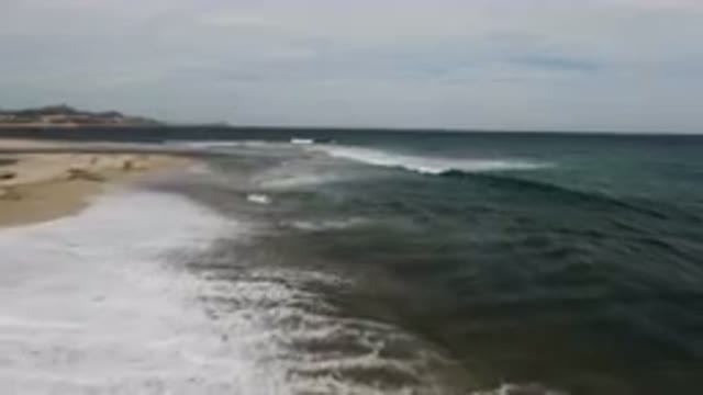SAN JOSE DEL CABO BCS MEXICO-2023: Beach With A Wave Coming In