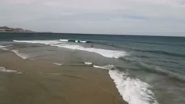 SAN JOSE DEL CABO BCS MEXICO-2023: Person Riding A Surfboard On The Beach