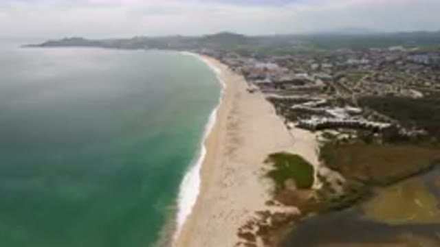 SAN JOSE DEL CABO BCS MEXICO-2023: Aerial Beach And City With Beach In The Foreground