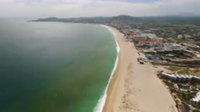 SAN JOSE DEL CABO BCS MEXICO-2023: Aerial Beach With A Long Stretch Of Water