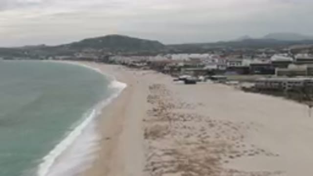 SAN JOSE DEL CABO BCS MEXICO-2023: Aerial View Of Beach With Sand And Water
