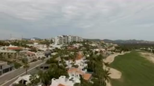 SAN JOSE DEL CABO BCS MEXICO-2023: Aerial View of Golf Course and Coastal Scenery
