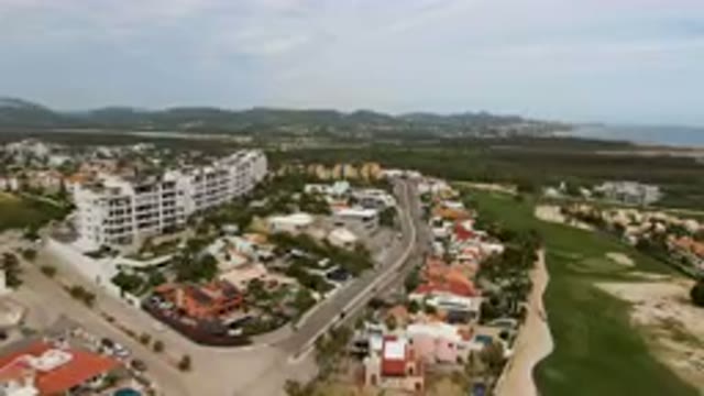 SAN JOSE DEL CABO BCS MEXICO-2023: Aerial Golf Course And City Scenery
