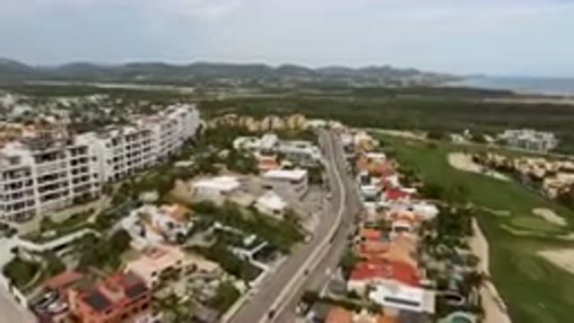 SAN JOSE DEL CABO BCS MEXICO-2023: Aerial City With A Golf Course And A Golf