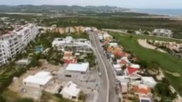 SAN JOSE DEL CABO BCS MEXICO-2023: Aerial City With A Golf Course And A Golf