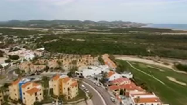 SAN JOSE DEL CABO BCS MEXICO-2023: Aerial Town With A Golf Course And Golf