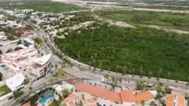 SAN JOSE DEL CABO BCS MEXICO-2023: Aerial View of City with Highway and Scenic Surroundings