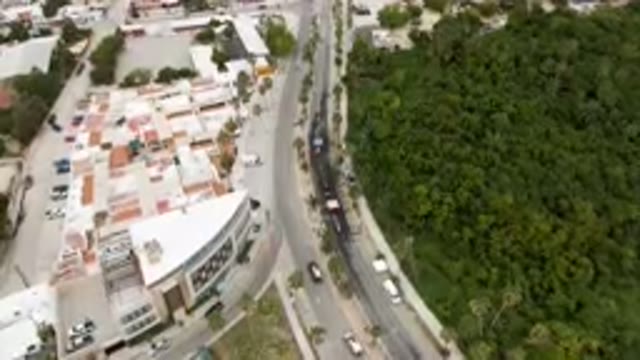 SAN JOSE DEL CABO BCS MEXICO-2023: Aerial City Street With A Lot Of Traffic