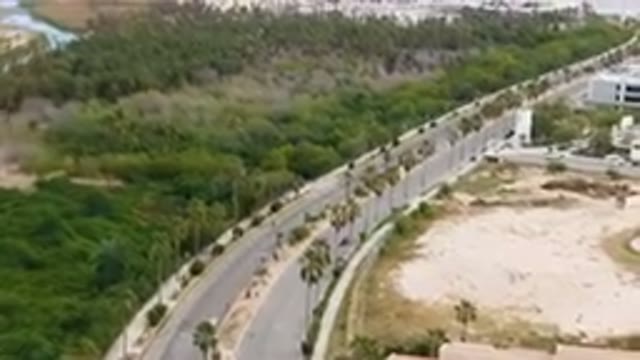 SAN JOSE DEL CABO BCS MEXICO-2023: Aerial Road With A Beach And Beach In The