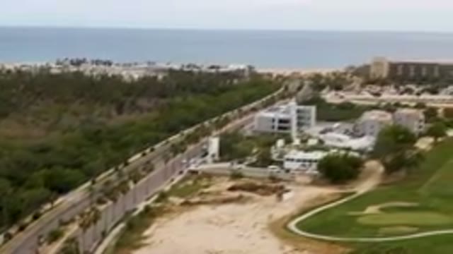 SAN JOSE DEL CABO BCS MEXICO-2023: Aerial Beach And Golf Course With Beach