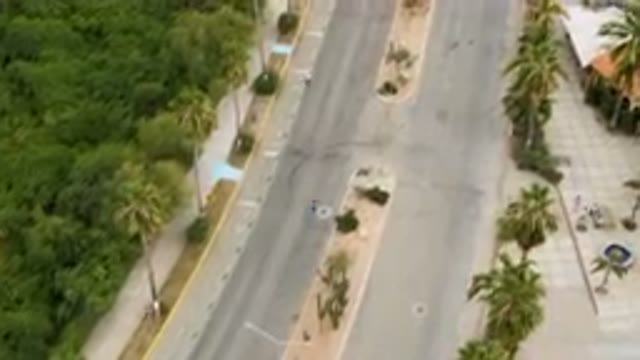 SAN JOSE DEL CABO BCS MEXICO-2023: Runners on a Quiet City Street