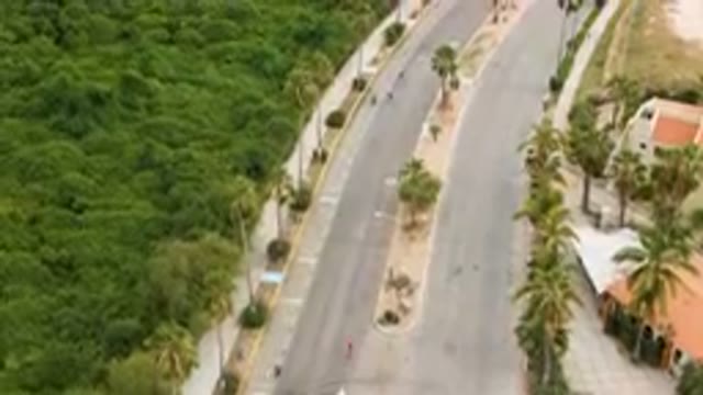 SAN JOSE DEL CABO BCS MEXICO-2023: Marathon Runners on A Quiet Street