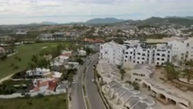 SAN JOSE DEL CABO BCS MEXICO-2023: Aerial View of Road and Golf Course