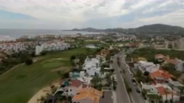 SAN JOSE DEL CABO BCS MEXICO-2023: Aerial View of Golf Course and Lush Landscape