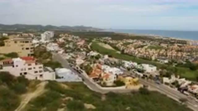 SAN JOSE DEL CABO BCS MEXICO-2023: Aerial View of Golf Course and Beach