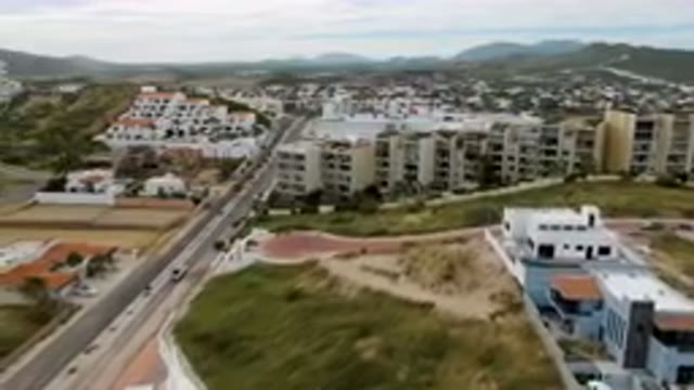 SAN JOSE DEL CABO BCS MEXICO-2023: Aerial City With A Lot Of Buildings And A