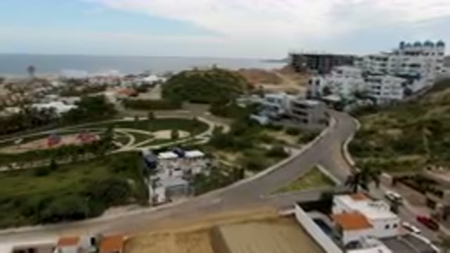 SAN JOSE DEL CABO BCS MEXICO-2023: Aerial City With A Road And A Beach