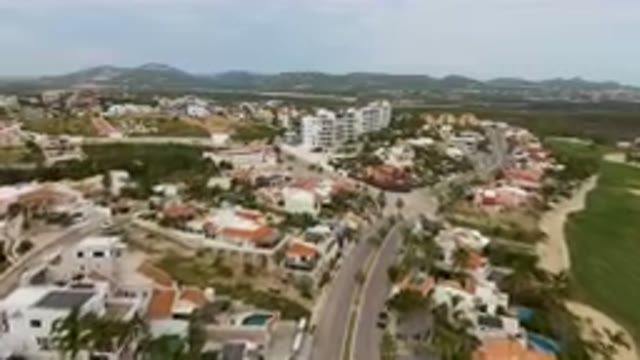 SAN JOSE DEL CABO BCS MEXICO-2023: Aerial City With A Road And A Road